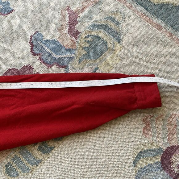 Vintage Pendleton Red Wool Trail Shirt Large Leather Elbow Patch 60s 70s - Picture 8 of 8